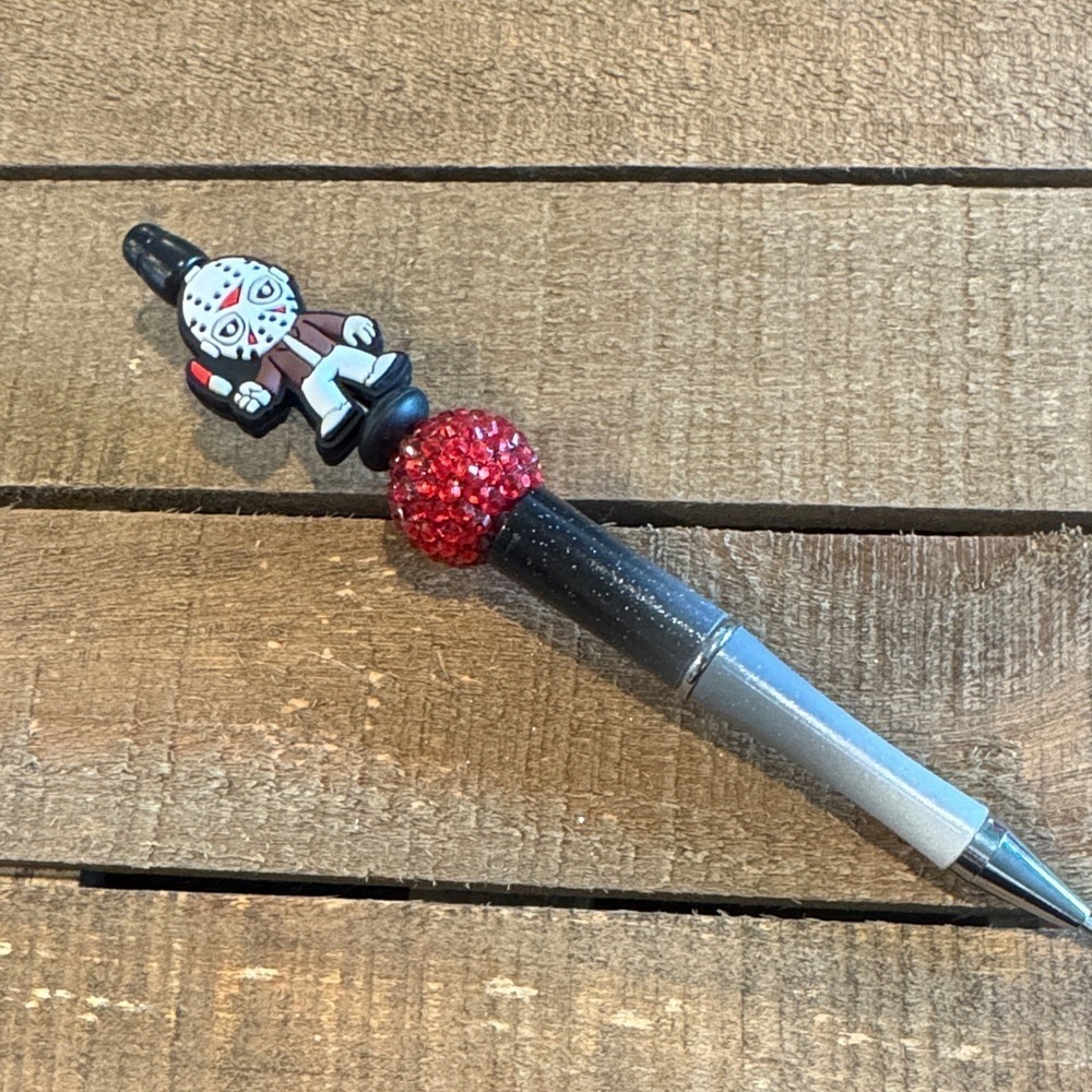 Horror Character Pen with Red and Black Design